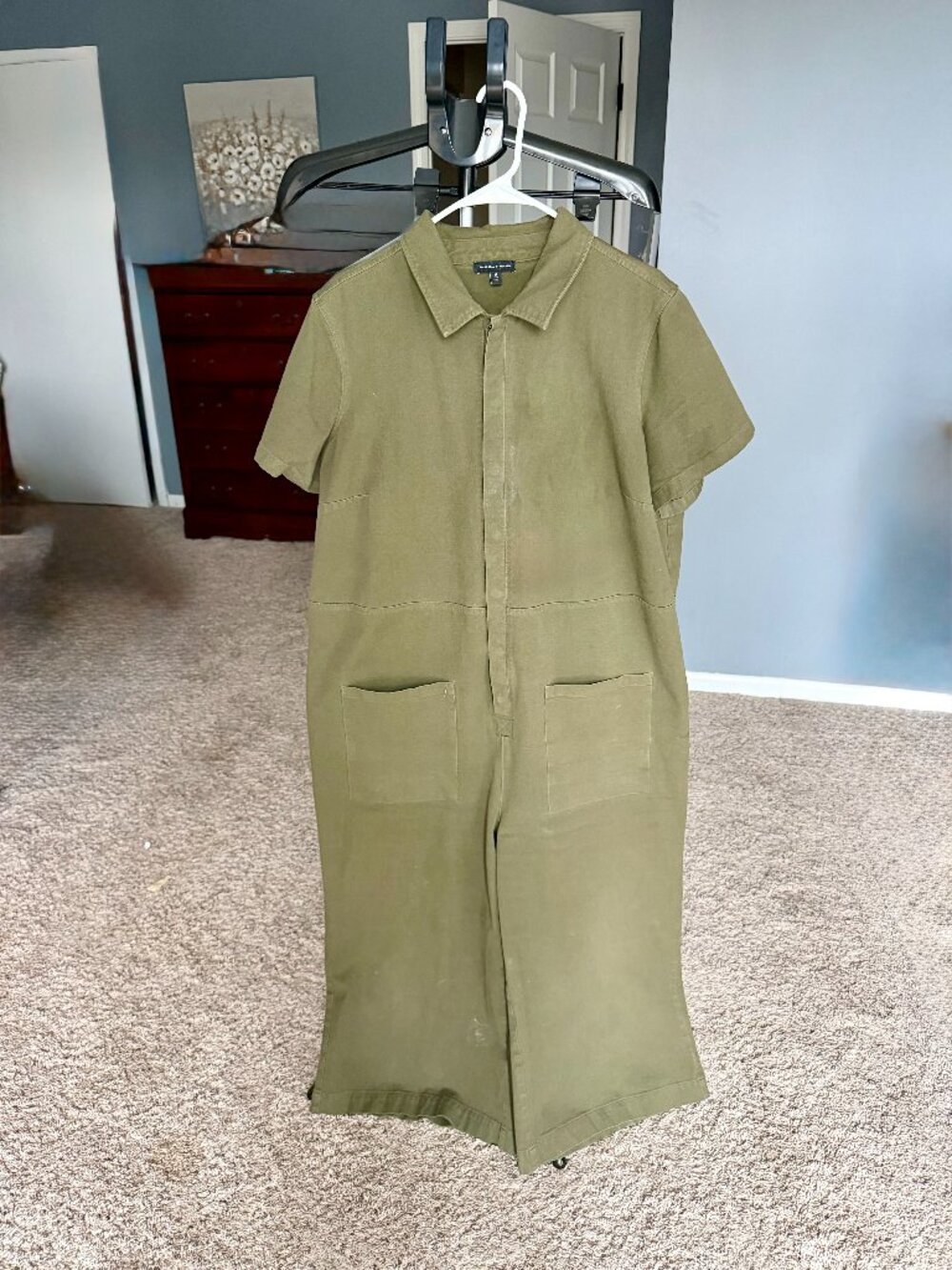 Universal Standard “Kate” Jumpsuit – Olive – Medium (18–20)